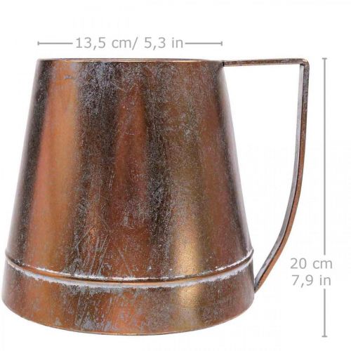 Prodotto Vaso decorativo brocca decorativa in metallo rame brocca decorativa L24cm H20cm