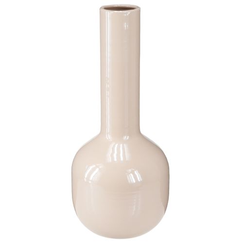 Prodotto Vaso decorativo in metallo in smalto marrone cappuccino H25,5cm