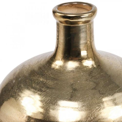 Floristik24 Vaso Decorativo Vaso Ceramica Nero/Oro Grande Ø21cm H37.5cm
