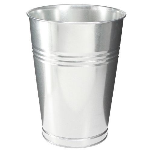 Vaso decorativo per decorazione a secco vaso in metallo argento H30cm 7,5l