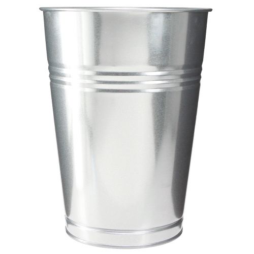 Floristik24 Vaso decorativo per decorazione a secco vaso in metallo argento H30cm 7,5l