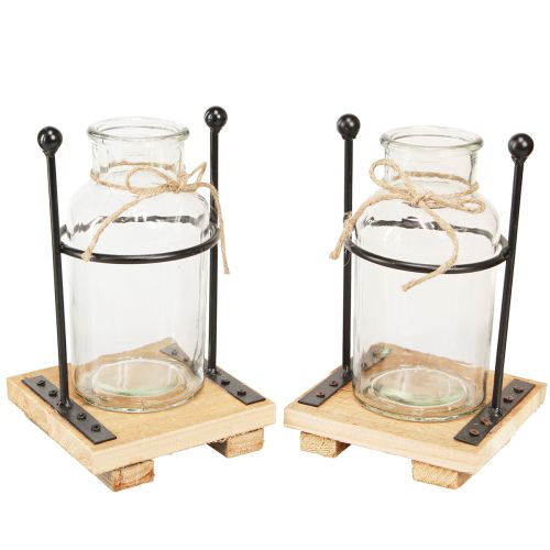 Prodotto Vasi decorativi vaso bottiglia vetro su base 12×12×20cm 4pz