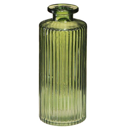 Floristik24 Vasi decorativi mini vasi verdi in vetro retrò Ø5cm H13cm 6 pezzi