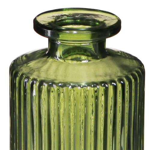 Prodotto Vasi decorativi mini vasi verdi in vetro retrò Ø5cm H13cm 6 pezzi