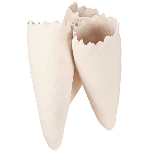 Floristik24 Vasi decorativi Vasi conici Beige Ceramica 14,5cmx15x21cm