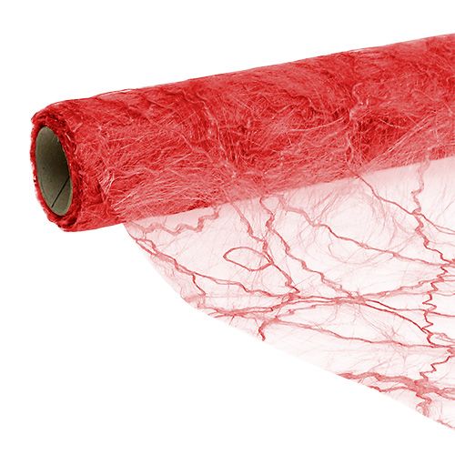 Floristik24 Nastro da tavolo in pile decorativo rosso 30cm 5m