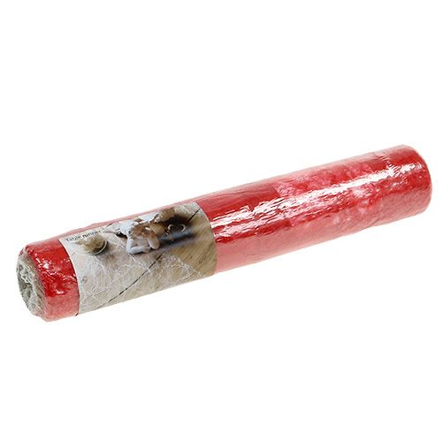 Floristik24 Nastro da tavolo in pile decorativo rosso 30cm 5m