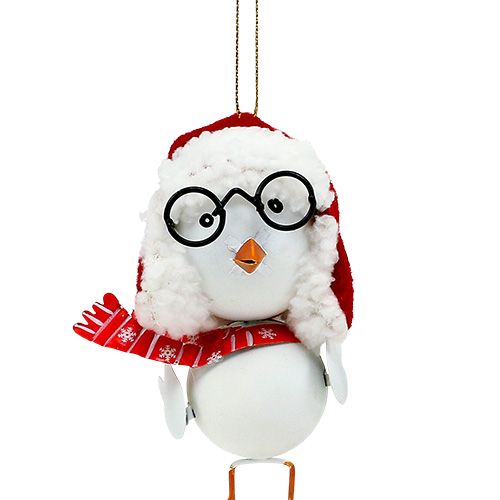 Prodotto Uccello decorativo con cappuccio rosso-bianco 10,5 cm