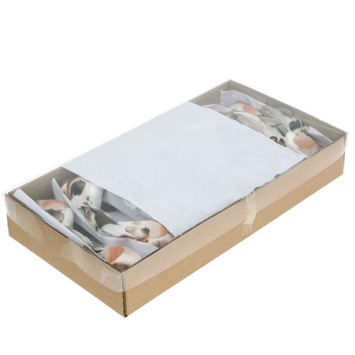 Floristik24 Uccello decorativo da incollare marrone 10 cm 12 pezzi