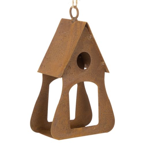 Casetta per uccelli decorativa da appendere, colore ruggine, 17,5 cm acquistare | Floristik24.it
