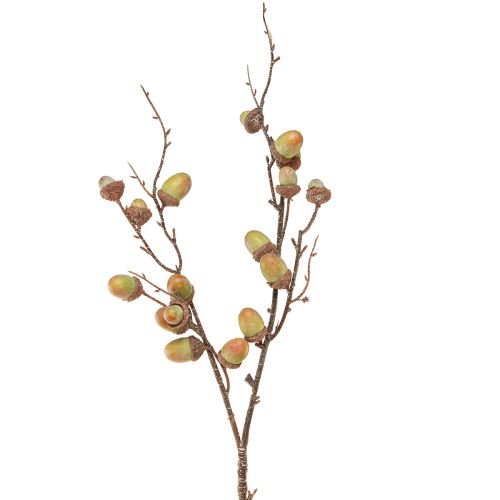 Ghiande decorative di rami verdi, decorazione autunnale artificiale da 80 cm