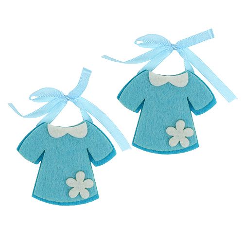 Floristik24 Abito in feltro per bambini blu 7 cm 20 pezzi