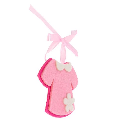 Prodotto Abito in feltro decorazione nascita rosa 7 cm 20 pz