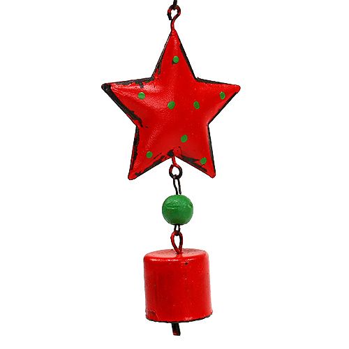 Prodotto Ghirlanda decorativa con stelle in metallo Rosso 62cm