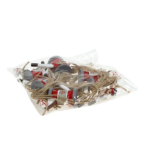 Floristik24 Decorazione-Appendiabiti cavallo rosso-bianco 20 cm 6 pezzi