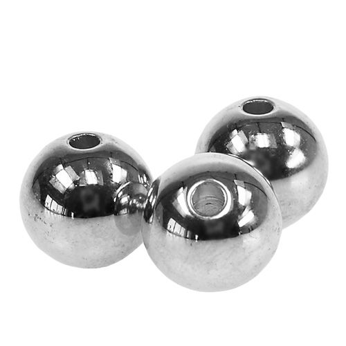 Prodotto Perline decorative argento metallizzato 14mm 35 pz