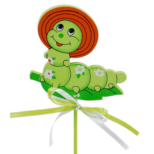 Bruco decorativo su bastone 7 cm L28 cm 12 pezzi | Floristik24.it