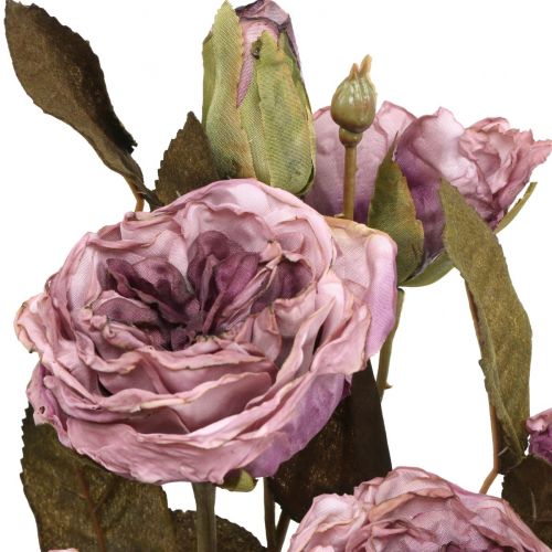 Prodotto Deco rose bouquet fiori artificiali rose bouquet viola 45cm 3pz