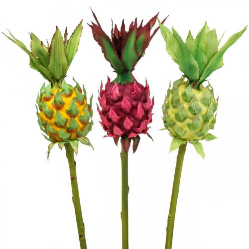 Deco ananas frutta artificiale deco frutti Ø7cm H50cm 3 pezzi