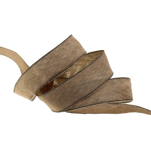 Floristik24 Nastro decorativo marrone 25mm 20m