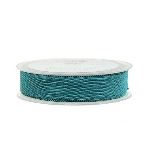 Floristik24 Nastro decorativo turchese 25mm 20m