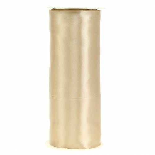 Floristik24 Fascia da tavolo in nastro di raso champagne 200mm 10m