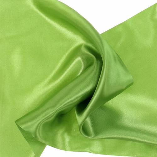 Floristik24 Nastro da tavolo in raso Nastro verde oliva 200mm 10m