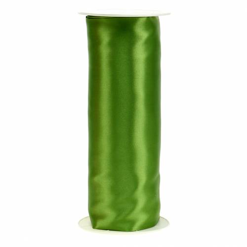 Floristik24 Nastro da tavolo in raso Nastro verde oliva 200mm 10m