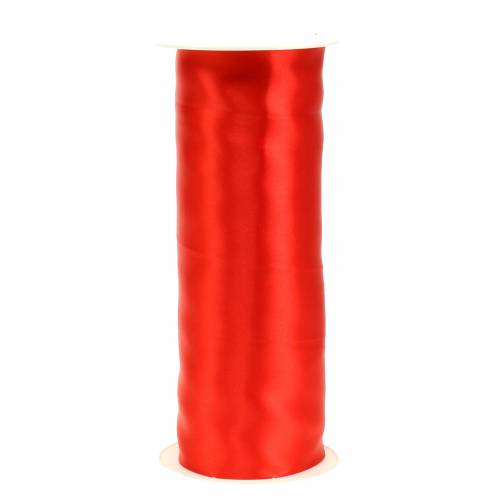 Floristik24 Nastro da tavola in raso rosso 200mm 10m