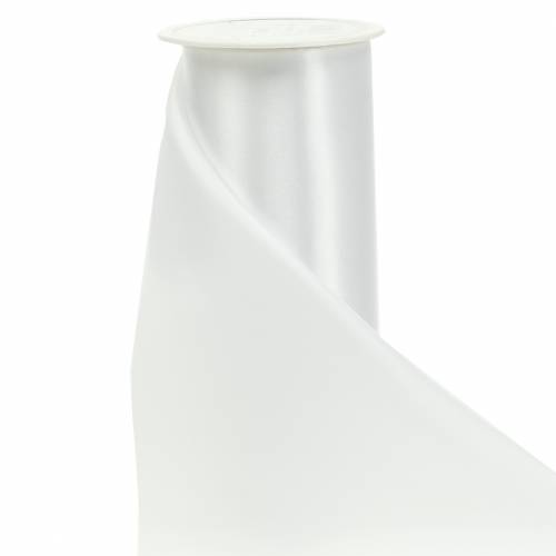 Floristik24 Nastro di raso da tavolo nastro bianco 200mm 10m