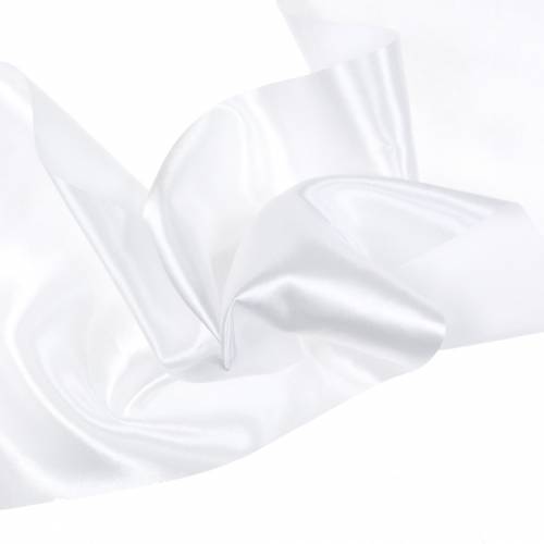 Floristik24 Nastro di raso da tavolo nastro bianco 200mm 10m