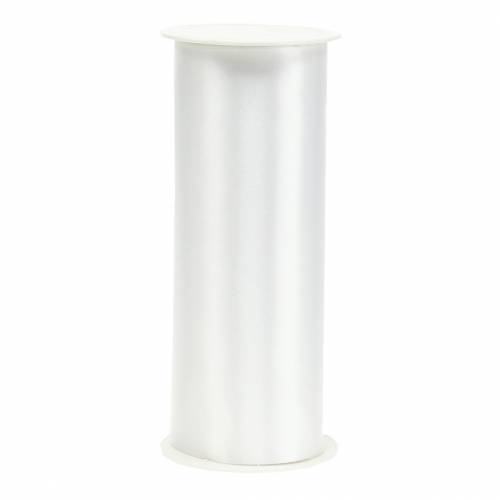Floristik24 Nastro di raso da tavolo nastro bianco 200mm 10m