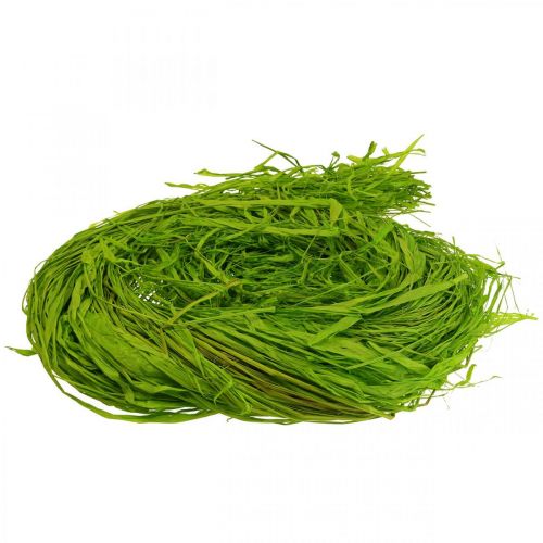 Floristik24 Rafia decorativa per realizzare rafia naturale rafia verde mela 200 g