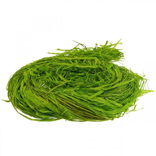 Floristik24 Rafia decorativa per l&#39;artigianato Rafia naturale verde mela 200g