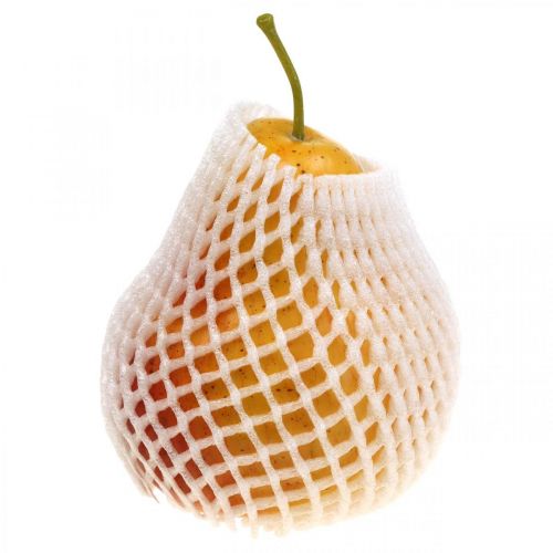 Floristik24 Deco pera giallo rosso, deco frutta, manichino alimentare 12,5 cm