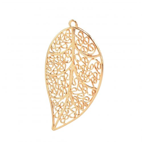 Prodotto Foglie decorative da appendere decorazione in metallo dorato 5,5 cm 24 pz