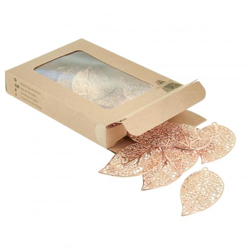 Prodotto Foglie decorative da appendere decorazione in metallo dorato 5,5 cm 24 pz