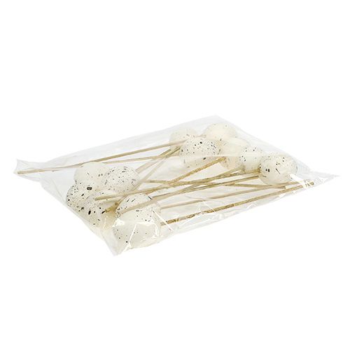 Floristik24 Decorazione uovo 5 cm sul bastone 12 pezzi