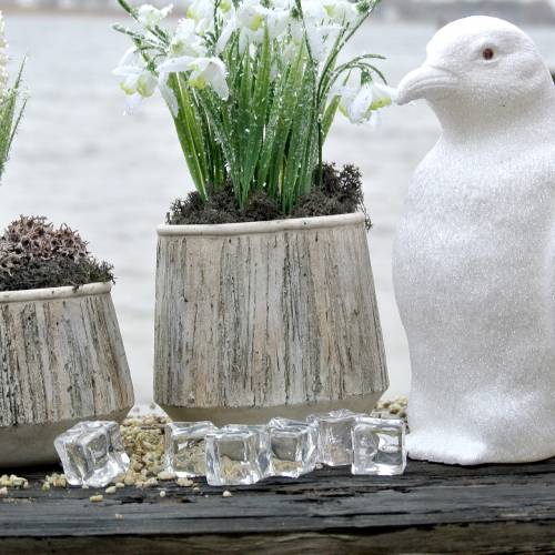 Floristik24 Cubetto di ghiaccio decorativo trasparente 3 cm - 4 cm 500 g