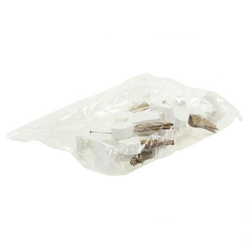 Floristik24 Deco Angelo bianco con ali d&#39;oro 8,5 cm 8 pezzi