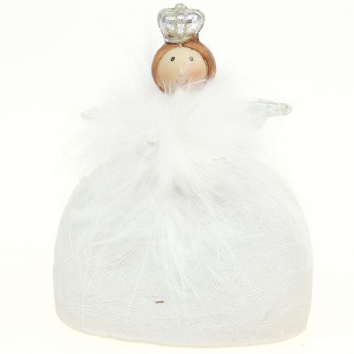 Floristik24 Angelo decorativo bianco, argento 15,5 cm 2 pezzi