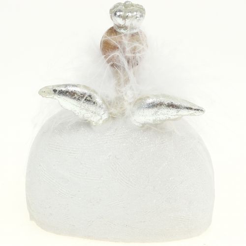 Floristik24 Angelo decorativo bianco, argento 15,5 cm 2 pezzi