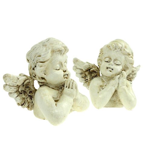 Floristik24 Crema per angelo decorativo in preghiera 9 cm 8 pz
