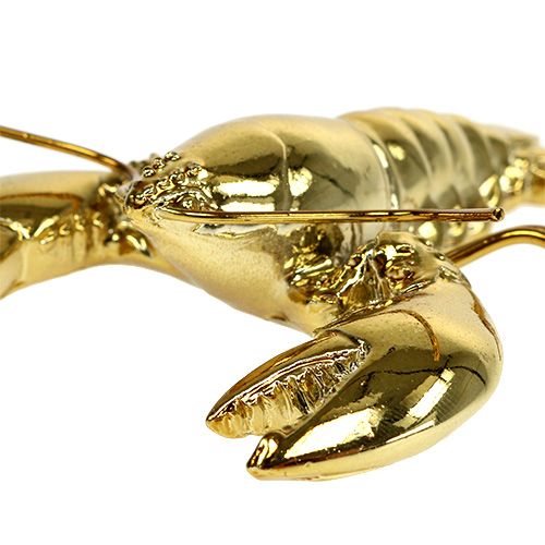 Floristik24 Aragosta figura decorativa in oro 8 cm
