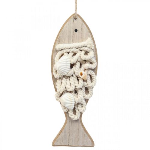 Floristik24 Ciondolo pesce decorativo pesce in legno decorazione marittima legno 6,5×19,5 cm