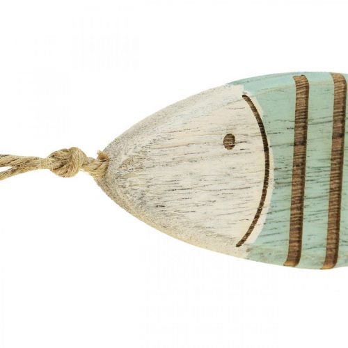 Prodotto Pesce decorativo marittimo decorazione da appendere pesce in legno blu L16cm 4 pezzi