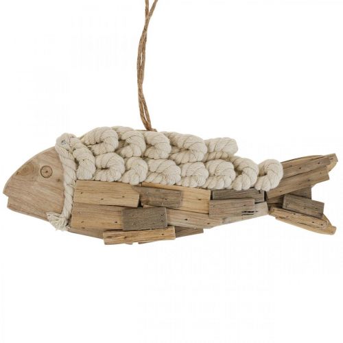 Floristik24 Pesce decorativo in legno galleggiante pesce natura decorazione marittima 31 cm