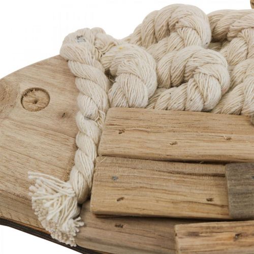 Pesce decorativo in legno galleggiante pesce natura decorazione marittima 31 cm