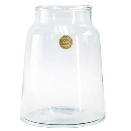 Vaso decorativo in vetro vaso da fiori retrò trasparente Ø22,5 cm H29 cm