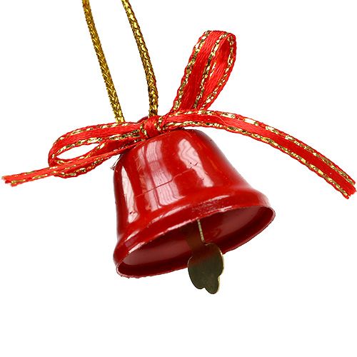 Floristik24 Campanello decorativo rosso 2,5 cm 12 pezzi